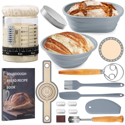 Angadona Sourdough Starter Kit Sourdough Bread Baking Supplies 40oz Sourdough Starter Jar 9