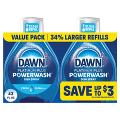 Dawn Powerwash Fresh Dish Spray Liquid Dish Soap Dish Soap Refill Dish Detergent Liquid 2 Refills 43 Fl Oz
