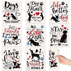8 Pcs Dog Swedish Kitchen Dishcloths Towels Reusable Swedish Absorbent Sponge Cleaning Dish Cloths Quick Drying Kitchen Swedish Washable Decorative for Dog Lover Gifts for Women Dog Hand Towel (Dog)