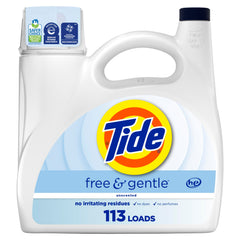 Tide Free & Gentle Liquid Laundry Detergent 113 Loads 4.4 L Tide Laundry Detergent Clean Laundry Detergent